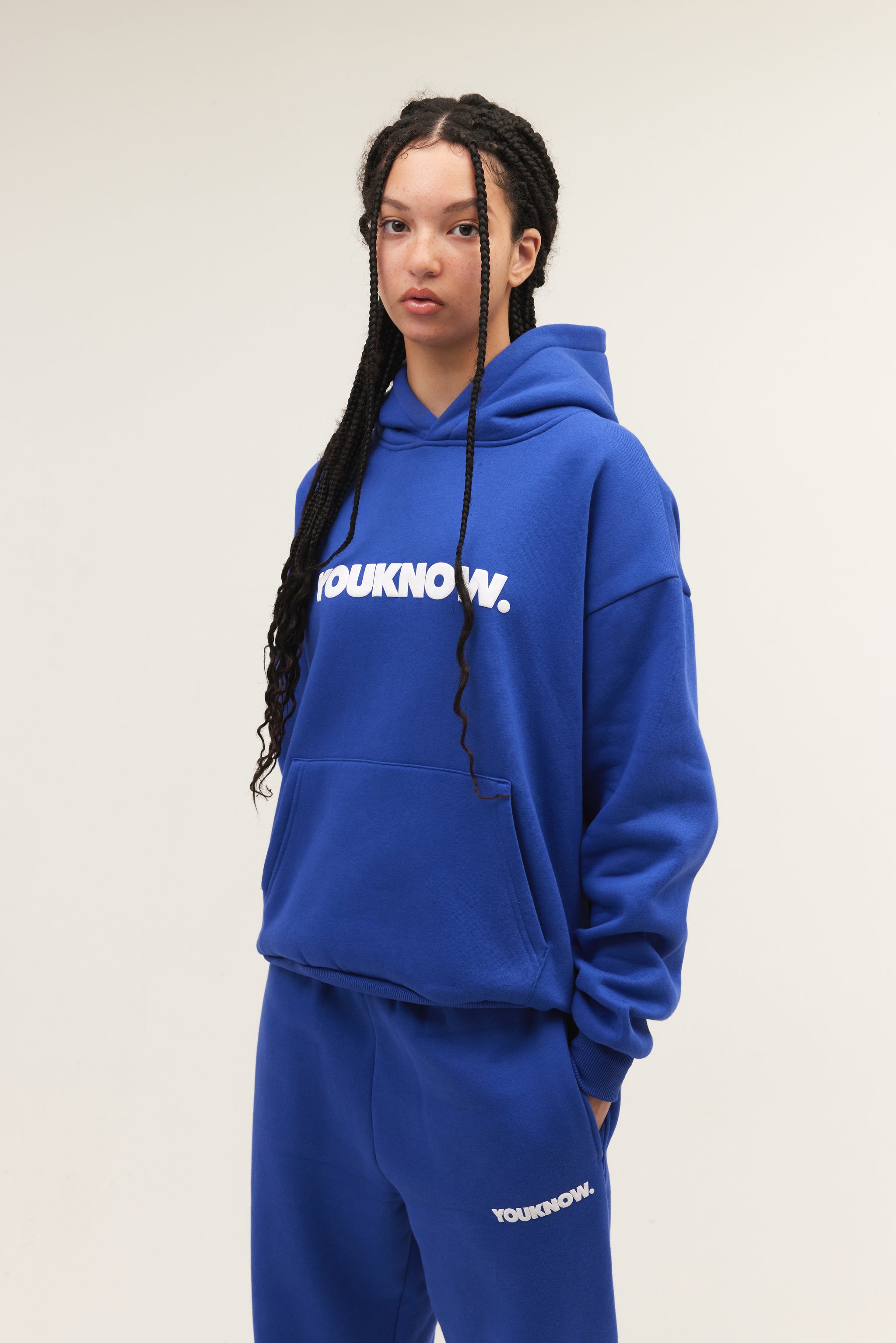 product image  BLOCK HOODIE | BLUE