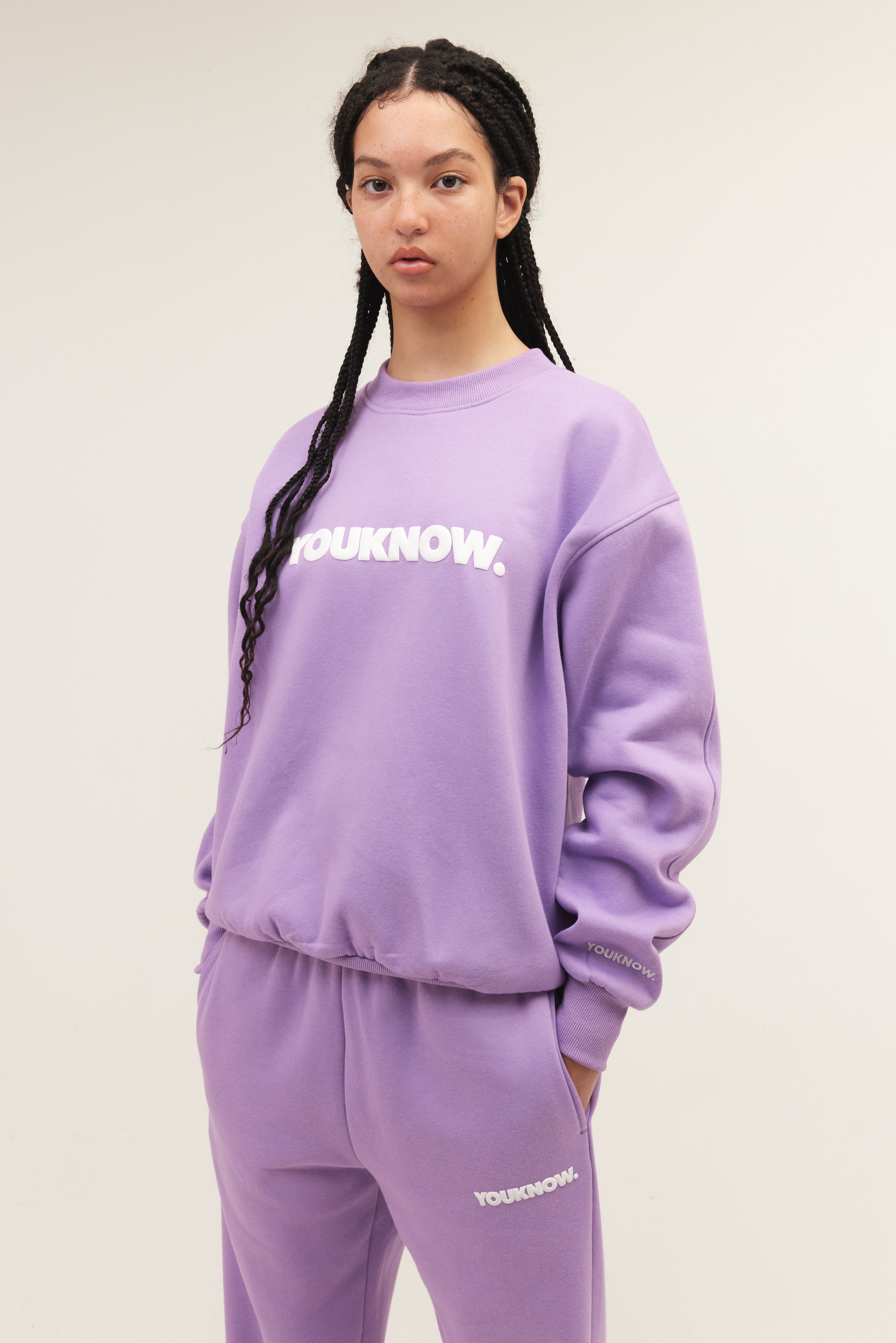 Block Crewneck | Lilac