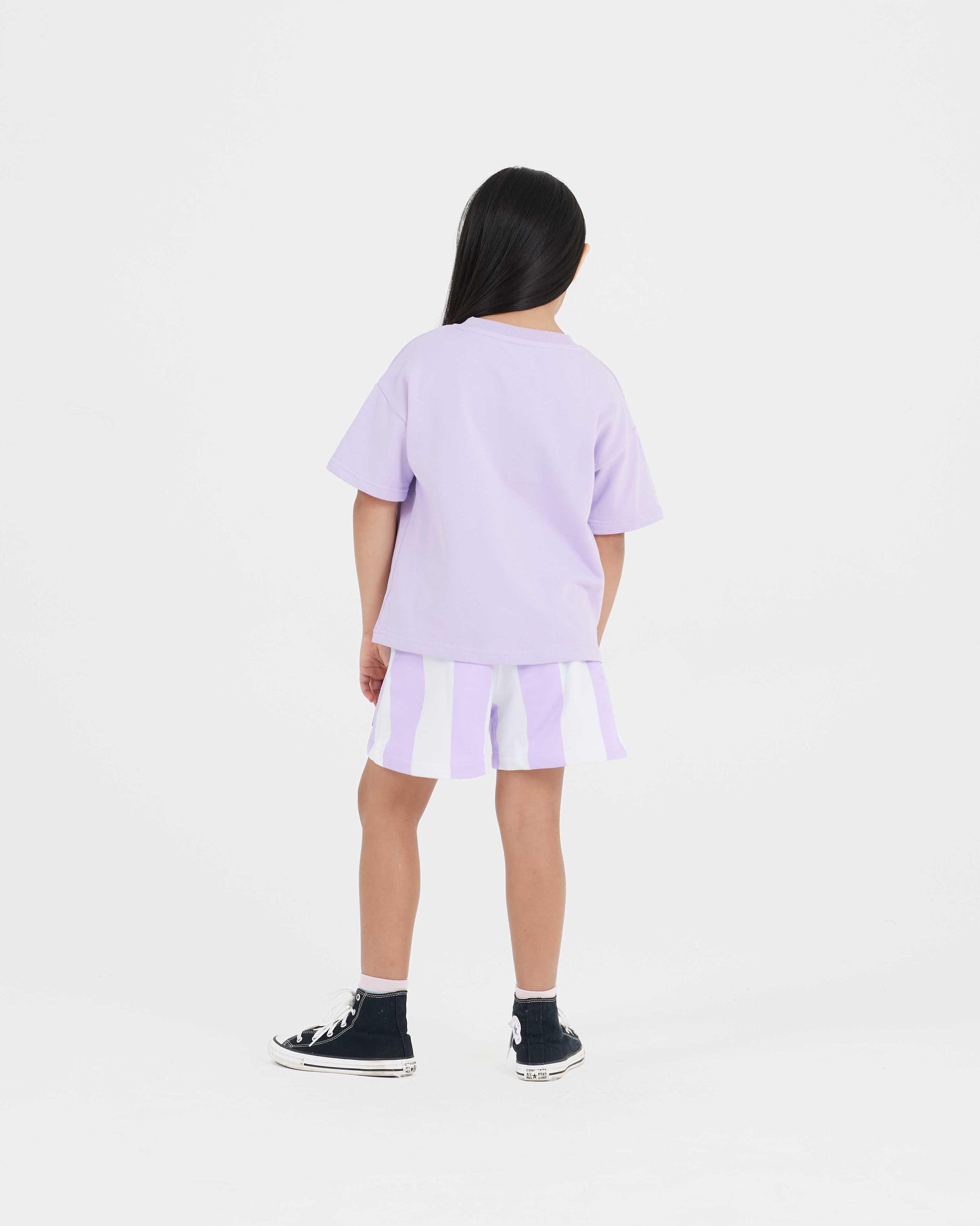 KIDS COTTON SET | LAVENDER STRIPE