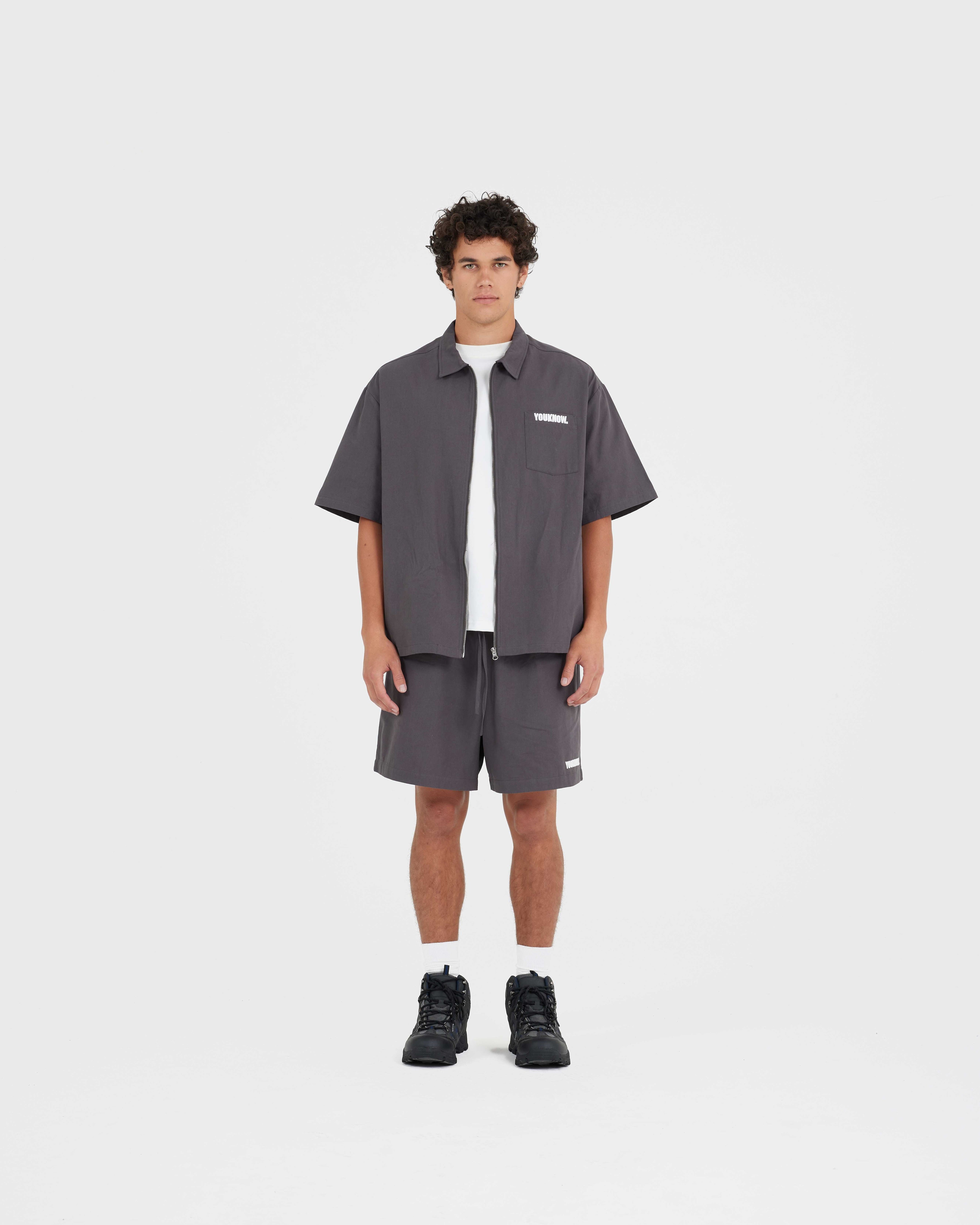 DRILL SHORTS | CHARCOAL DRILL