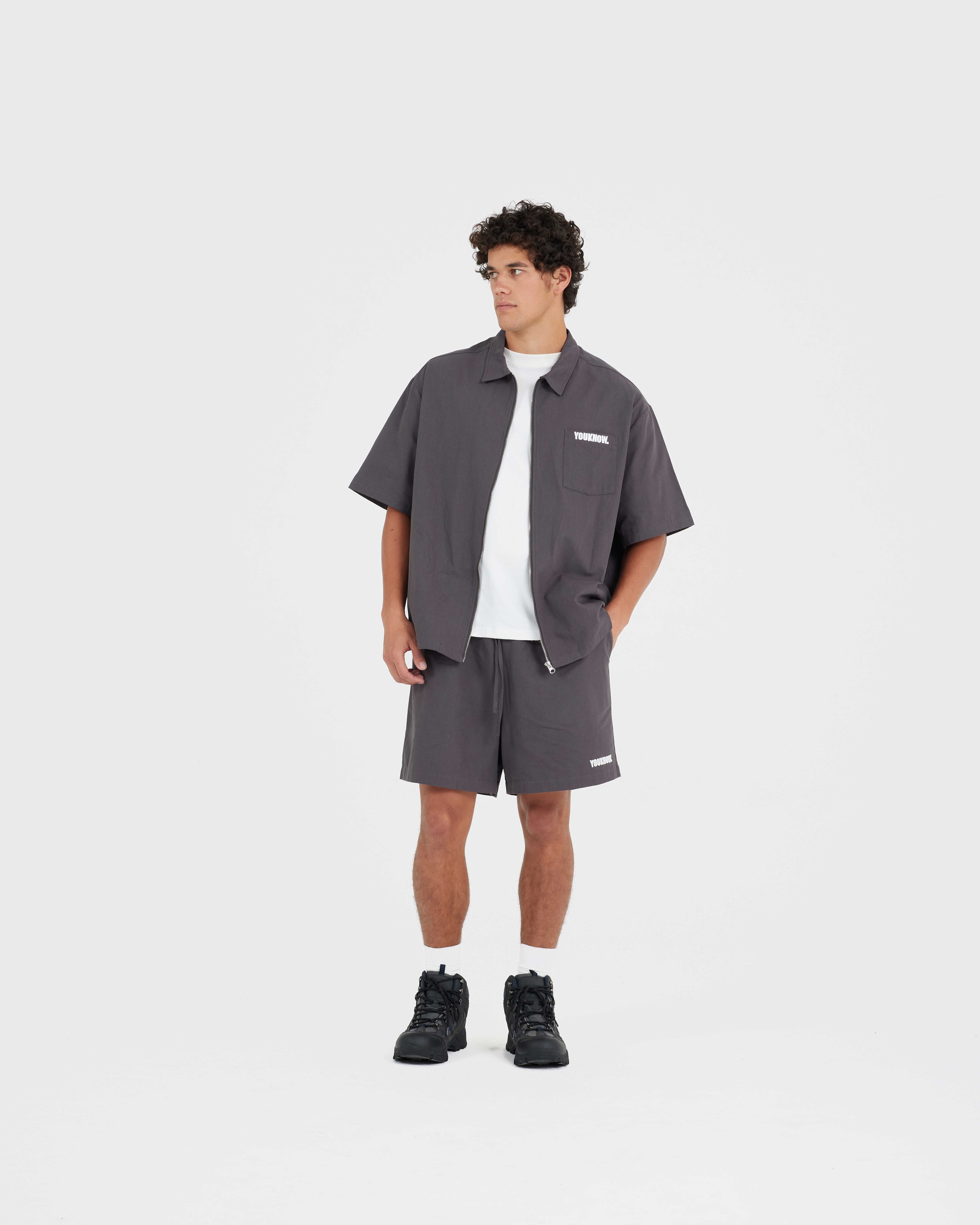 DRILL SHORTS | CHARCOAL DRILL