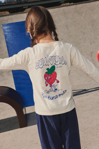 KIDS STRAWBERRY LONGSLEEVE | CREAM