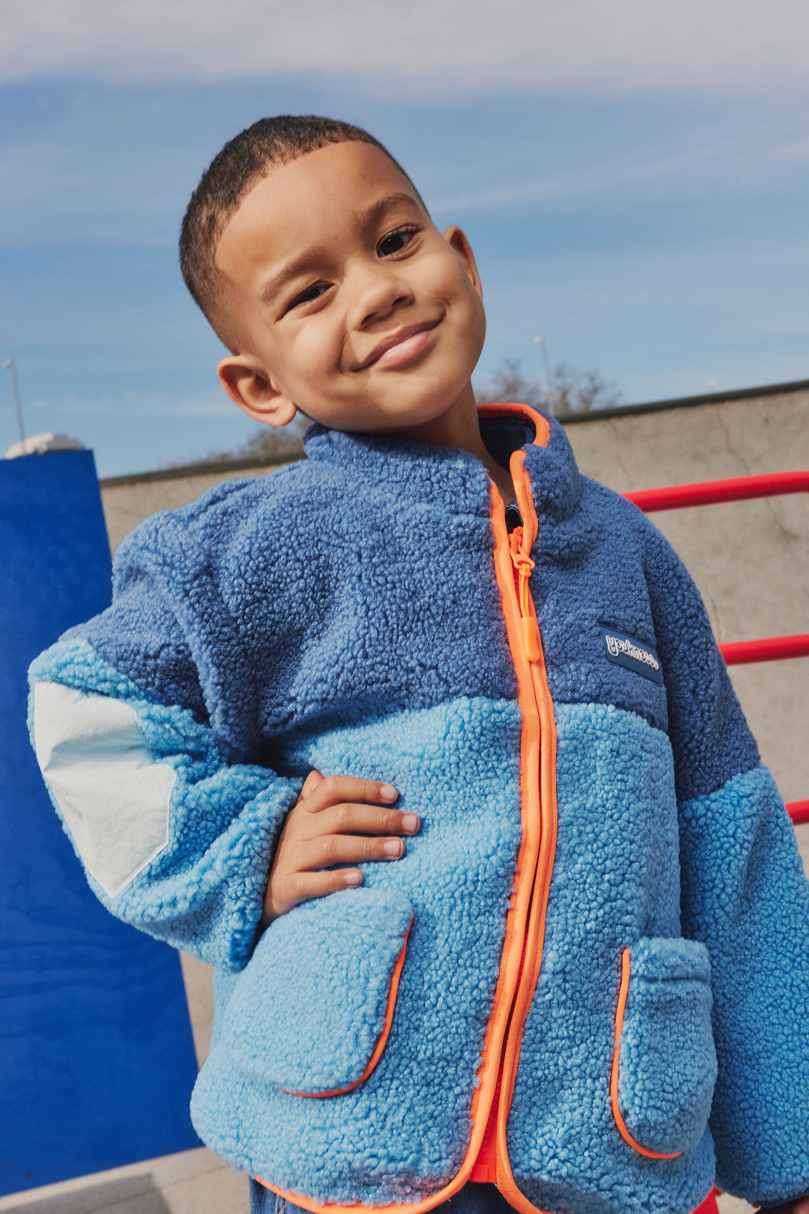 KIDS SHERPA JACKET | BLUE