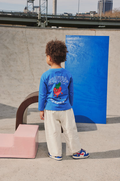 KIDS STRAWBERRY LONGSLEEVE | BLUE