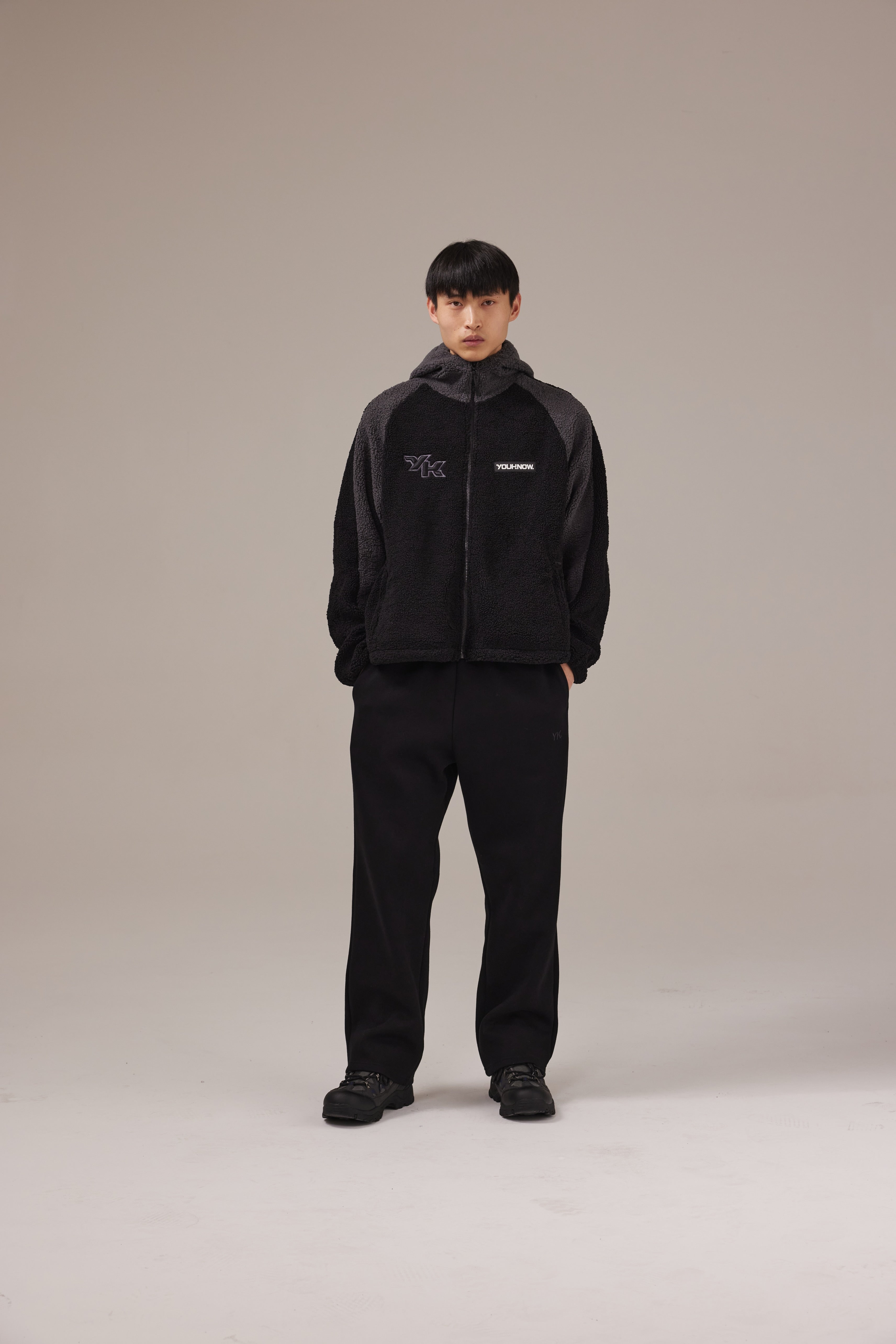 SHERPA PANEL FLEECE | BLACK