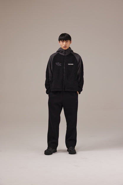 SHERPA PANEL FLEECE | BLACK