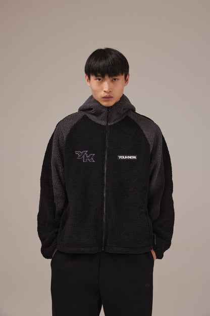 SHERPA PANEL FLEECE | BLACK