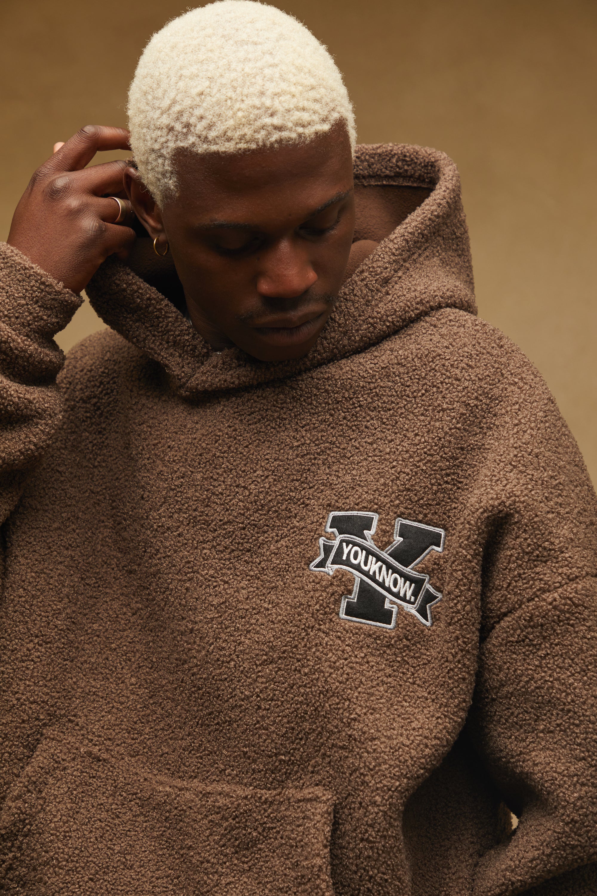 Brown sherpa outlet hoodie