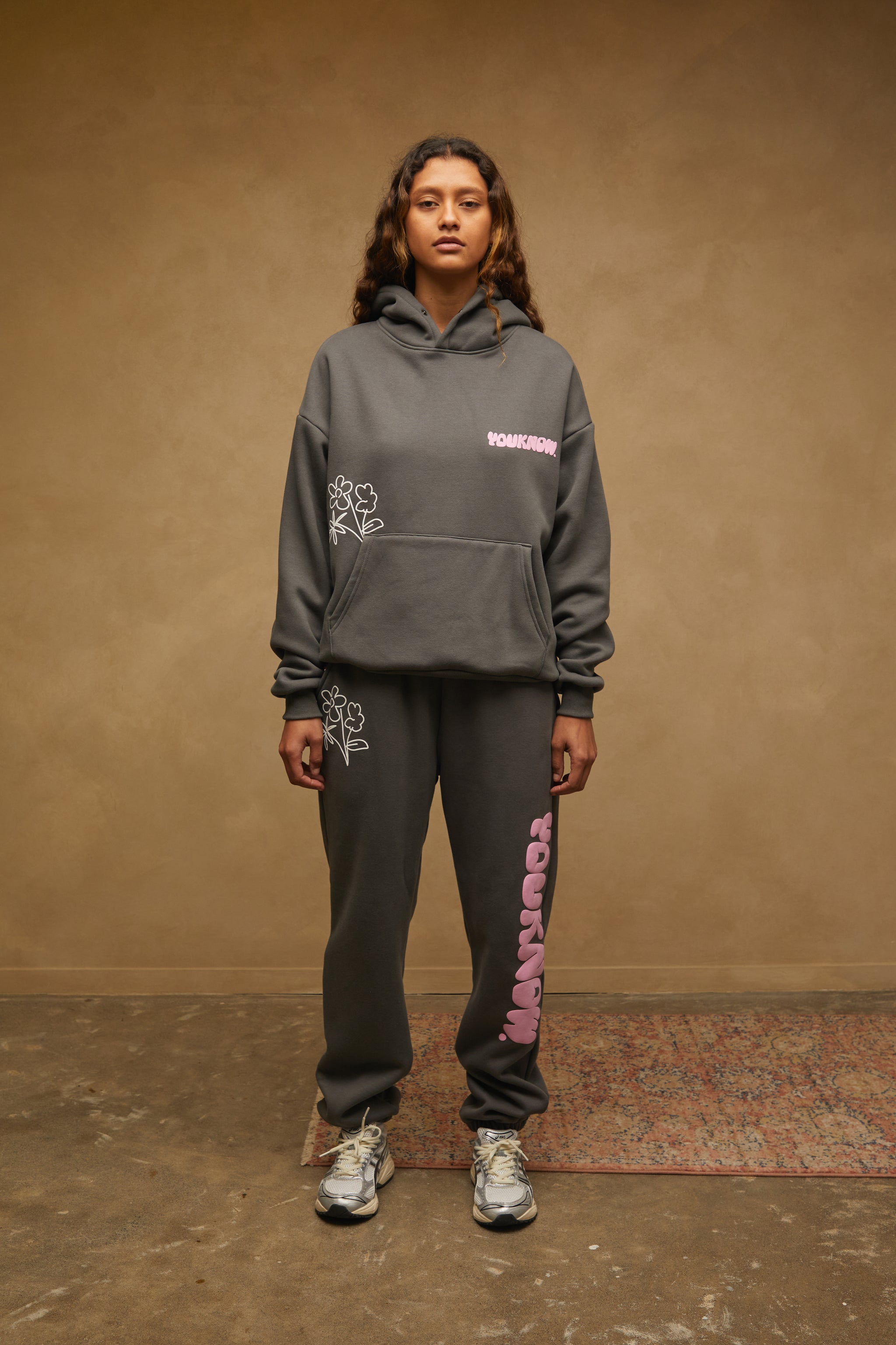 product image  GROWTH HOODIE | PINK MATTER (CHARCOAL)