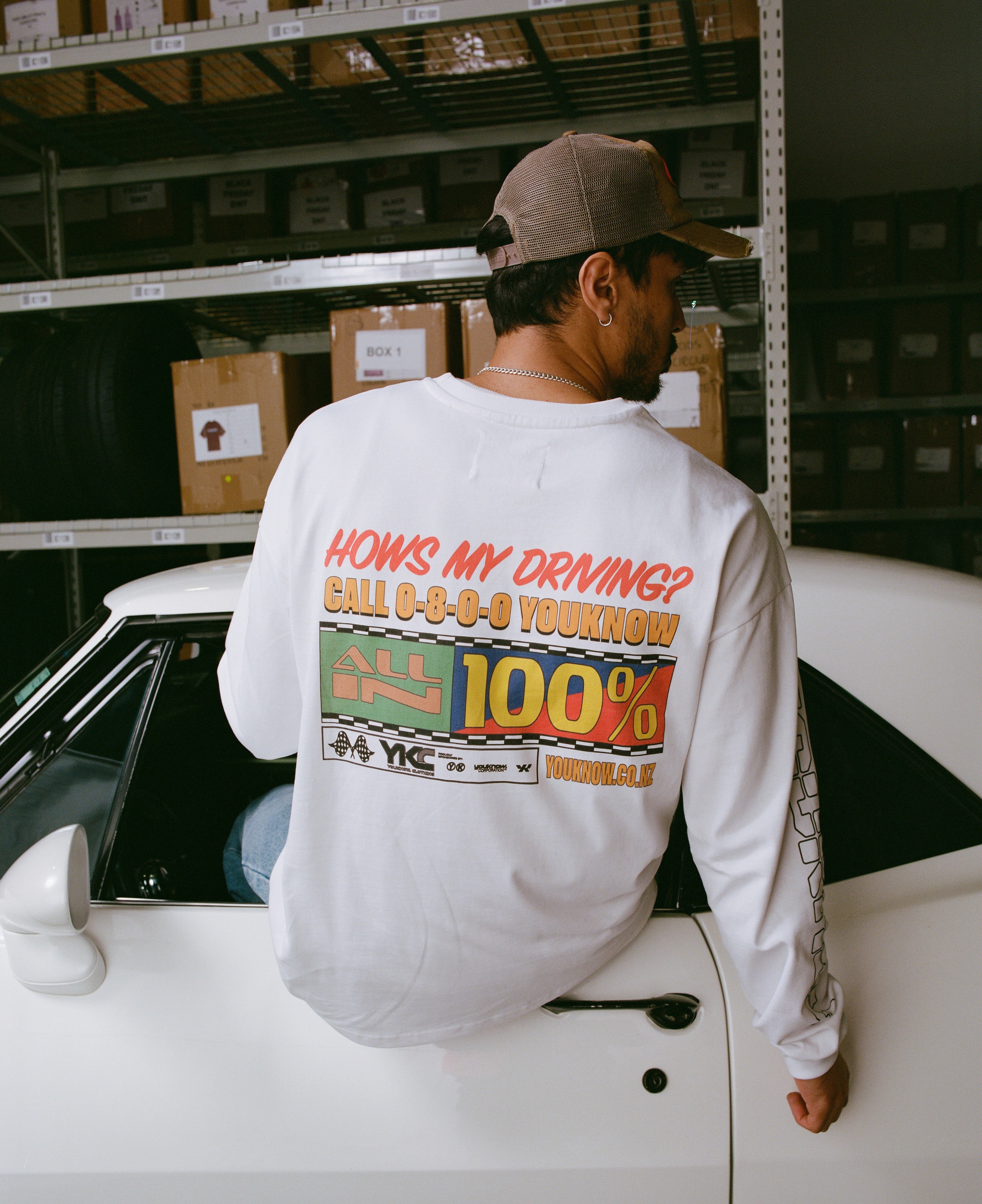 RACING LONG SLEEVE TEE | WHITE