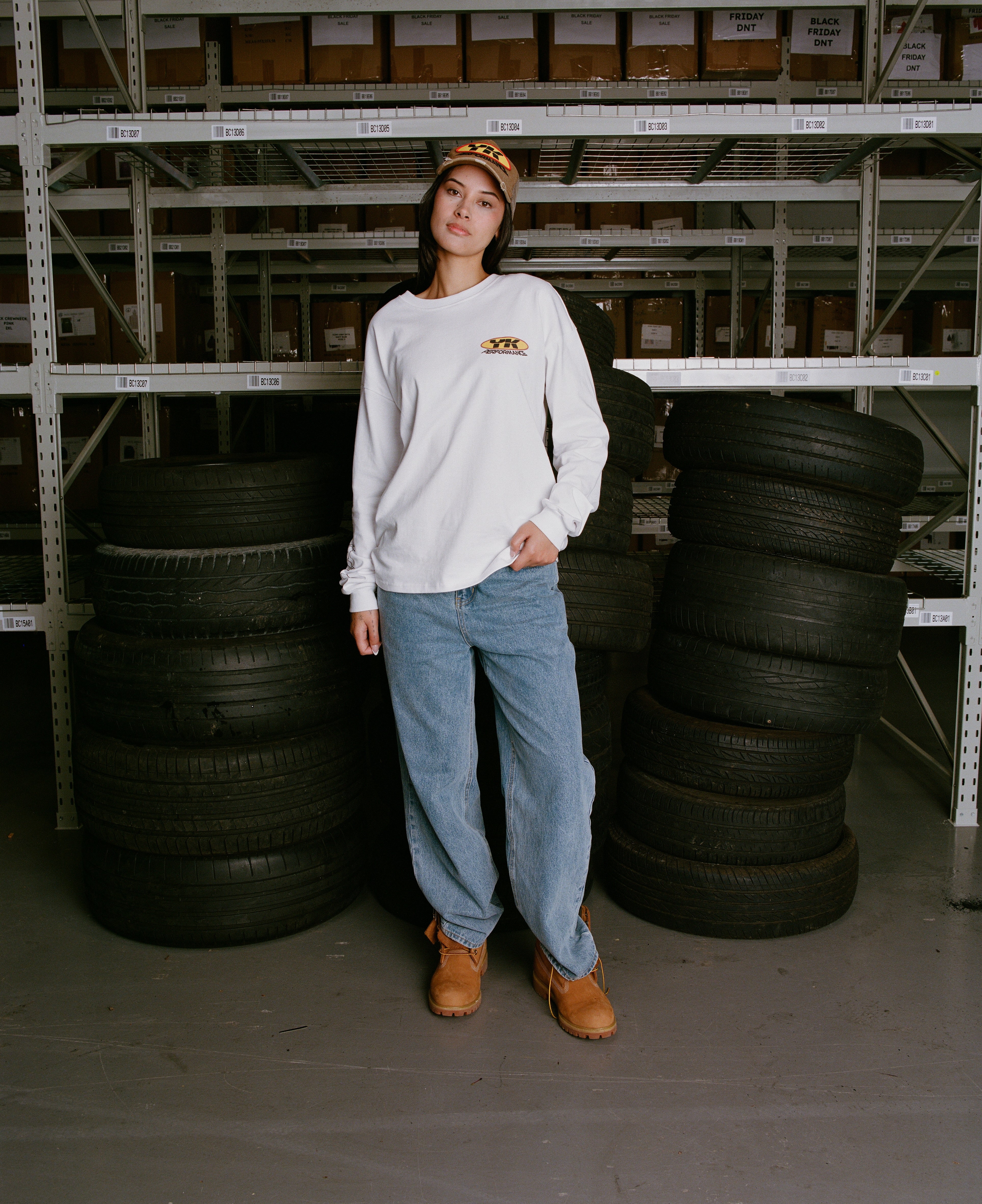 RACING LONG SLEEVE TEE | WHITE