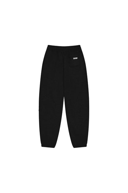 Block Cuffed Sweatpants | Black