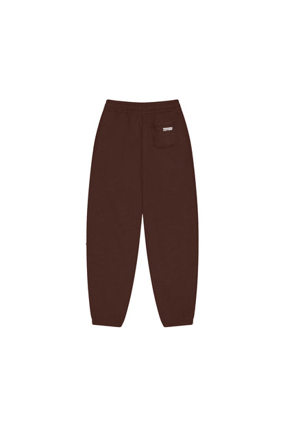 Block Cuffed Sweatpants | Brown