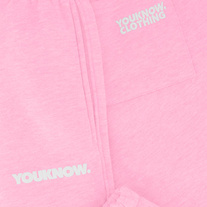 Block Cuffed Sweatpants | Pink