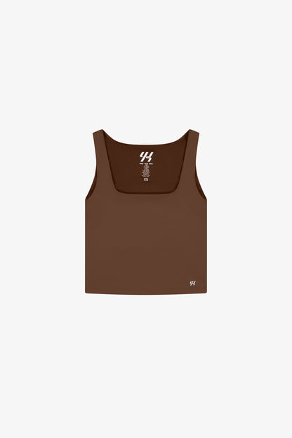 Move Womens Square Tank | BROWN