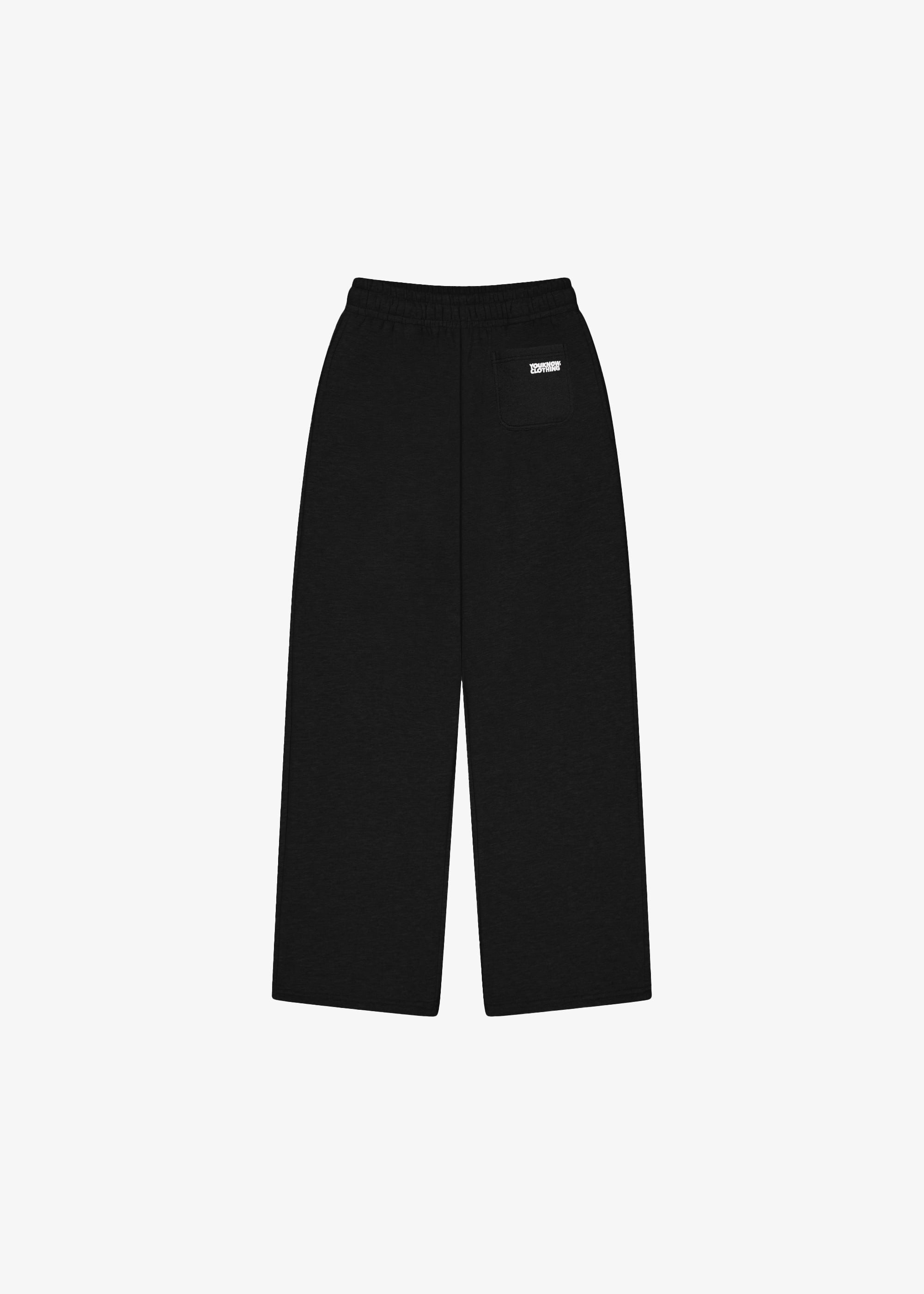 BLOCK WIDE-LEG SWEATPANTS | BLACK