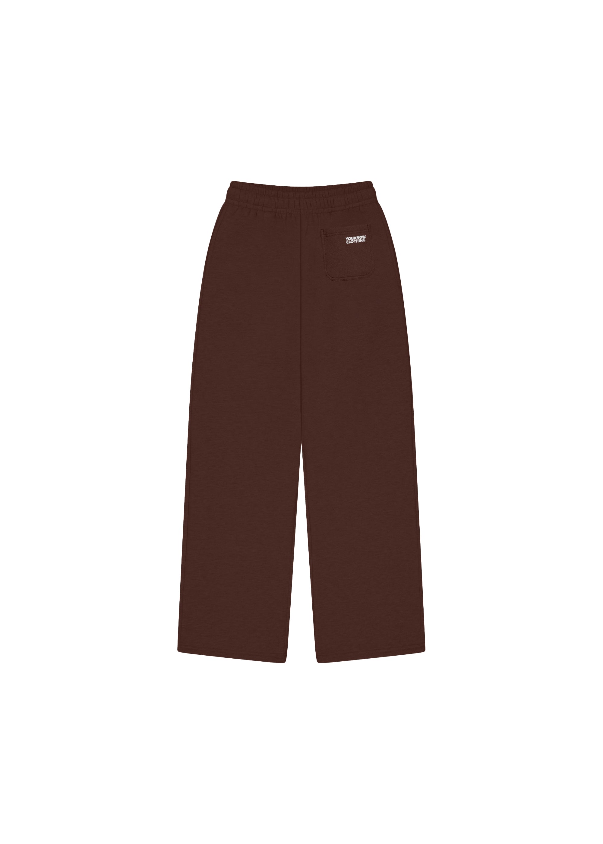 product image  BLOCK WIDE-LEG SWEATPANTS | BROWN