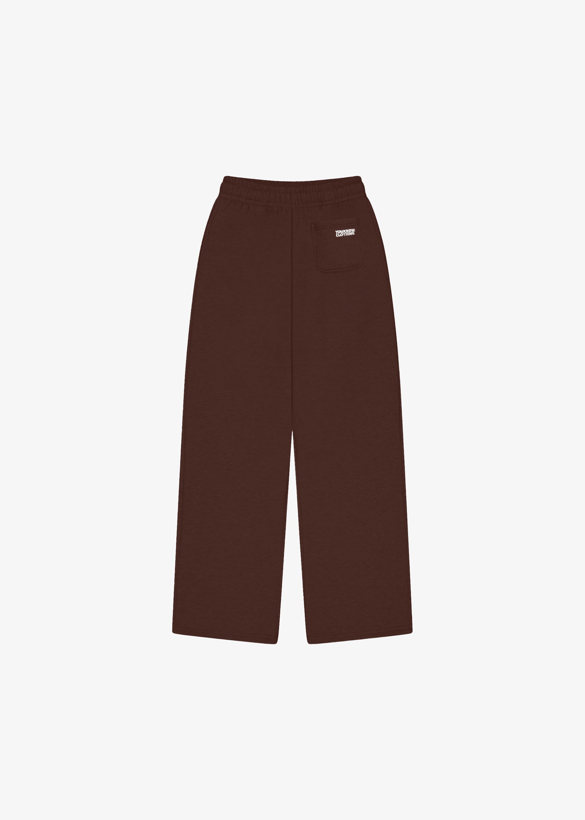 BLOCK WIDE-LEG SWEATPANTS | BROWN