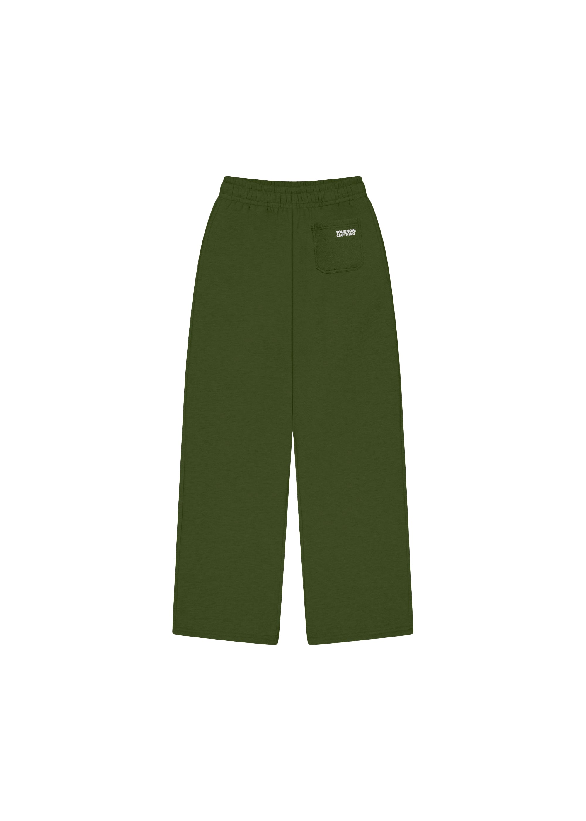 product image  BLOCK WIDE-LEG SWEATPANTS | GREEN