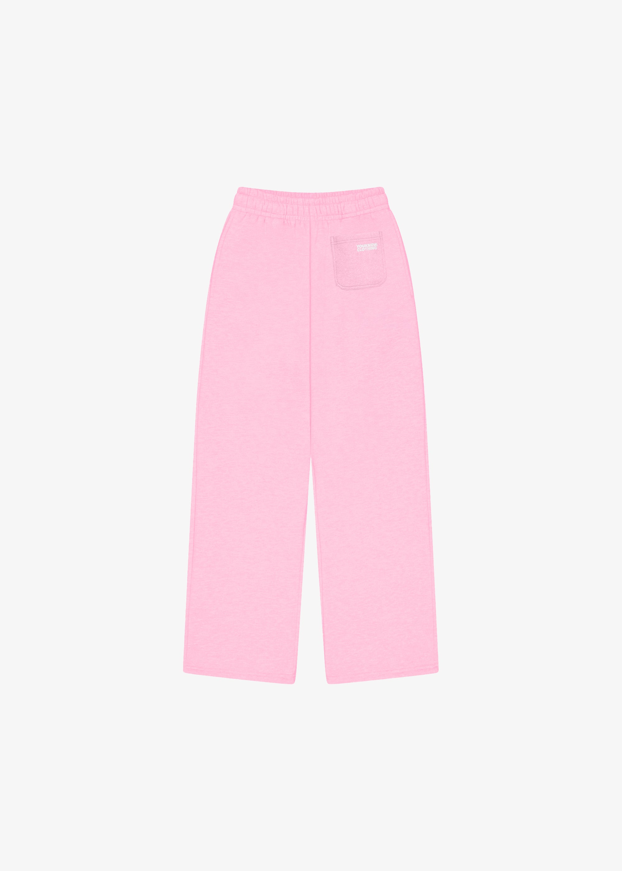 BLOCK WIDE-LEG SWEATPANTS | PINK