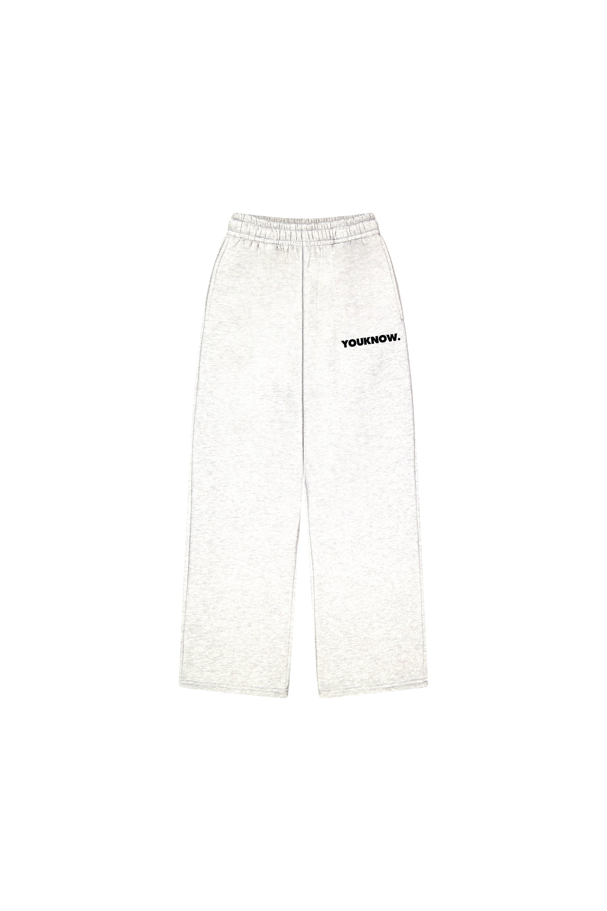 BLOCK WIDE-LEG SWEATPANTS | WHITE MARLE