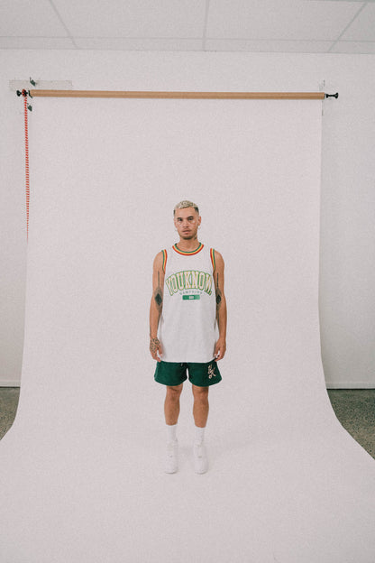 SW BASKETBALL SINGLET | WHITE